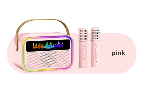 Kids karaoke set with microphone and light effects WK02 Pink, Walkie Talkie (54241) / Age 4-8 Years