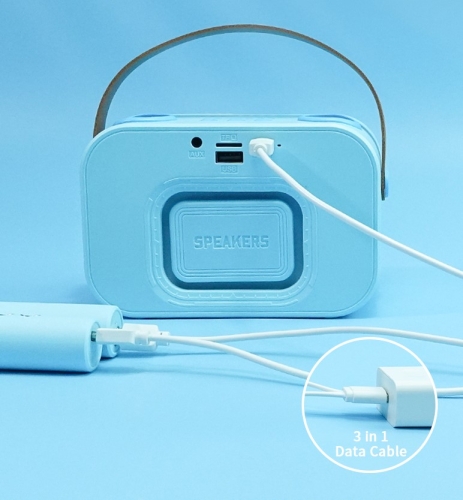 Kids Karaoke Kit with Microphone and Light Effects WK02 Blue, Walkie Talkie (54258) / Age 4-8 Years № 2