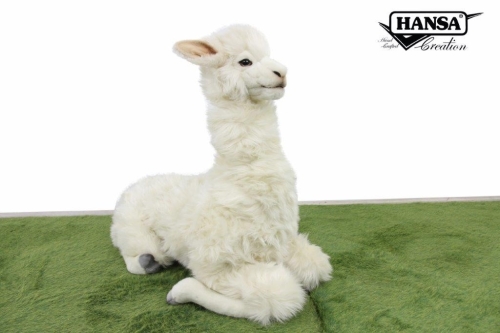 Animated Plush Toy ALPACA lying down 83 cm, Hansa (0873) / Plush Toys № 2