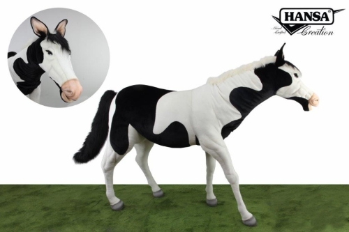 Plush Toy Horse black and white, length 240cm, Hansa (0884) / Plush Toys № 2 Kids Republic Plush Toy Horse black and white, length 240cm, Hansa (0884) / Plush Toys № 2