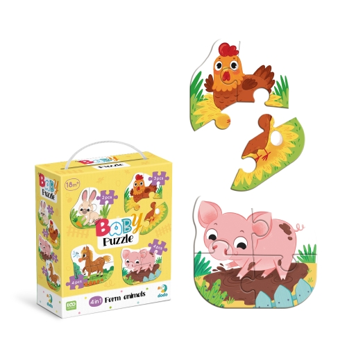 Пазл 4 в 1 Baby puzzle. Сельские животные», Dodo Toys (300686) / Пазл № 2