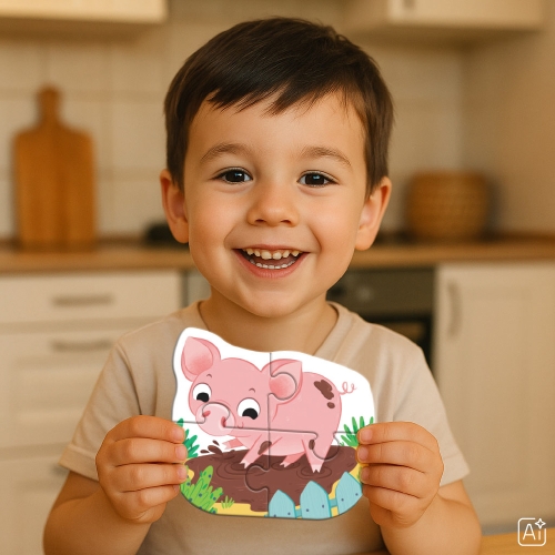 Пазл 4 в 1 Baby puzzle. Сельские животные», Dodo Toys (300686) / Пазл № 5