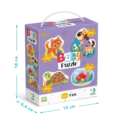 Пазл 4 в 1 Baby puzzle. Домашние животные», Dodo Toys (300688) / Пазл № 4 Kids Republic Пазл 4 в 1 Baby puzzle. Домашние животные», Dodo Toys (300688) / Пазл № 4