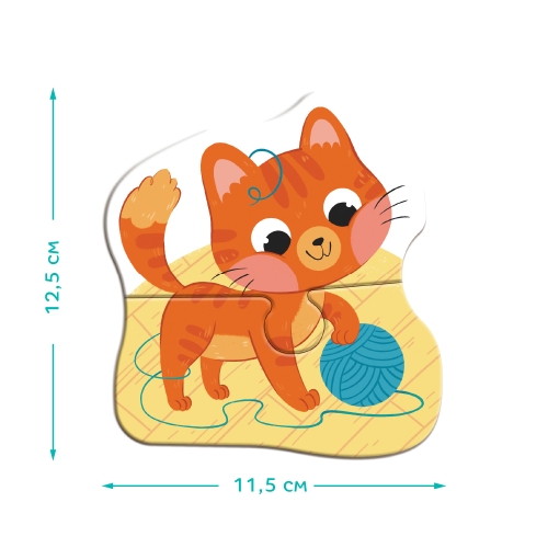 Пазл 4 в 1 Baby puzzle. Домашние животные», Dodo Toys (300688) / Пазл № 5 Kids Republic Пазл 4 в 1 Baby puzzle. Домашние животные», Dodo Toys (300688) / Пазл № 5