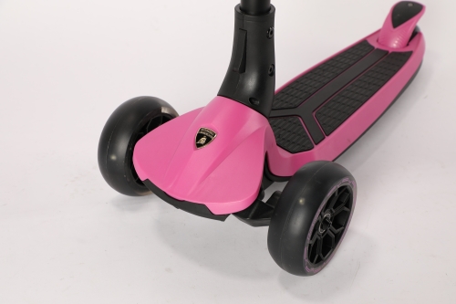 Детский 3-колесный самокат LAMBORGHINI с регулировкой высоты, розовый (06526) / Самокаты № 2
