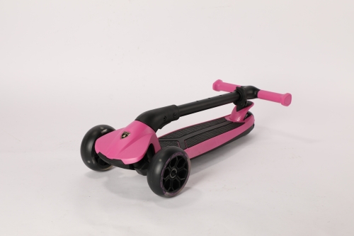 Детский 3-колесный самокат LAMBORGHINI с регулировкой высоты, розовый (06526) / Самокаты № 5