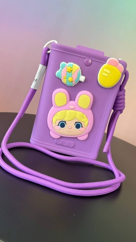 Kids silicone case-handbag on a string Lilac, Walkie Talkie (09647) / Age 4-8 Years № 4