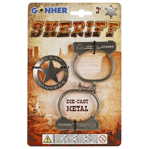 Набор наручники+значок Шерифа, Gonher (31404) / Игрушечное оружие № 2 Kids Republic Набор наручники+значок Шерифа, Gonher (31404) / Игрушечное оружие № 2