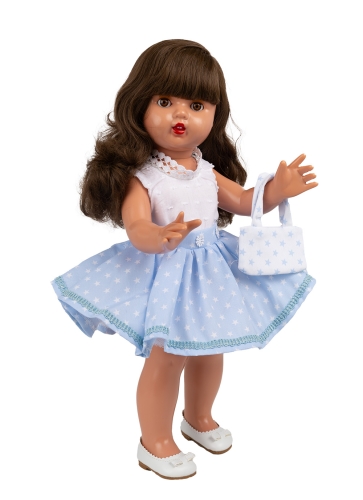 Doll in a white and blue dress, 50 cm, Mariquita Perez (06164) / Dolls № 2 Kids Republic Doll in a white and blue dress, 50 cm, Mariquita Perez (06164) / Dolls № 2