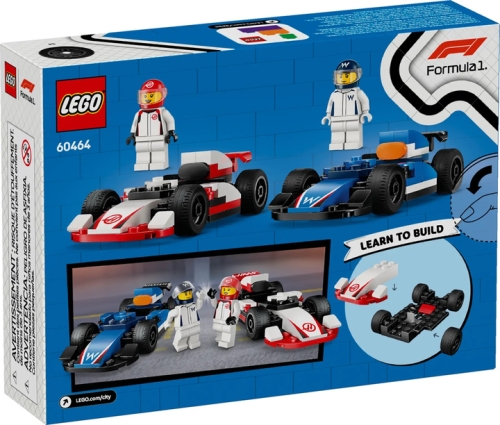 Конструктор LEGO Автомобили для гонки F1® команд Wi lliams Racing и Haas F1® (60464) / Конструкторы № 5 Kids Republic Конструктор LEGO Автомобили для гонки F1® команд Wi lliams Racing и Haas F1® (60464) / Конструкторы № 5