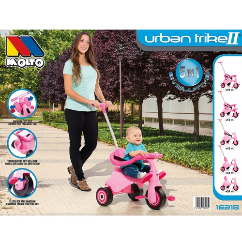Велосипед триколісний TRIKE II, рожевий Molto (62189) / Велосипеди Kids Republic Велосипед триколісний TRIKE II, рожевий Molto (62189) / Велосипеди