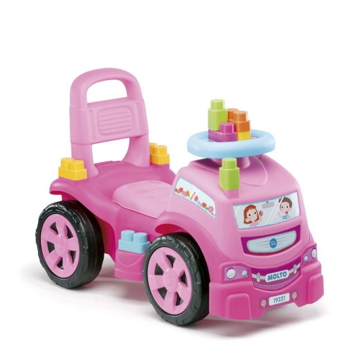 Tolokar Truck with blocks, 10 pcs, pink Molto (92216) / Tolokars № 2 Kids Republic Tolokar Truck with blocks, 10 pcs, pink Molto (92216) / Tolokars № 2