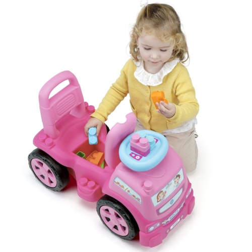 Tolokar Truck with blocks, 10 pcs, pink Molto (92216) / Tolokars № 5 Kids Republic Tolokar Truck with blocks, 10 pcs, pink Molto (92216) / Tolokars № 5