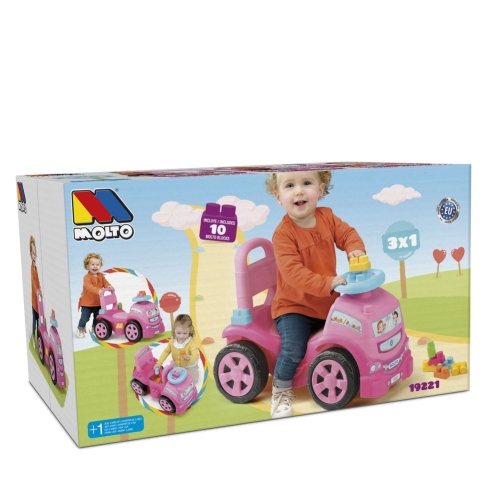 Tolokar Truck with blocks, 10 pcs, pink Molto (92216) / Tolokars № 6 Kids Republic Tolokar Truck with blocks, 10 pcs, pink Molto (92216) / Tolokars № 6