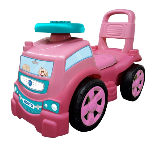 Tolokar Truck with blocks, 10 pcs, pink Molto (92216) / Tolokars Kids Republic Tolokar Truck with blocks, 10 pcs, pink Molto (92216) / Tolokars