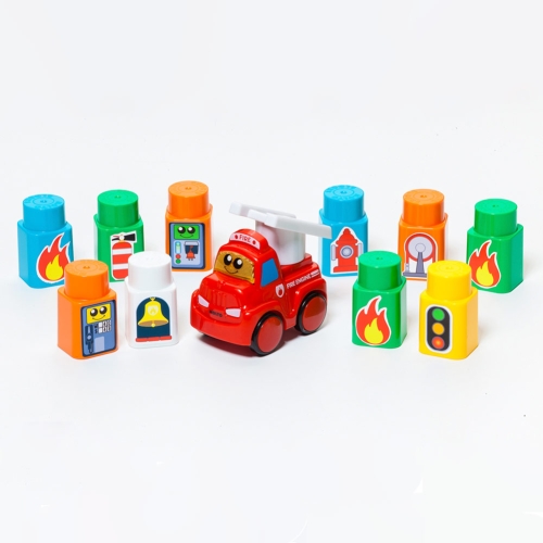 Іграшковий набір Пожежна станція з блоками, 10шт і 1 машинка Molto (94647) / Ігрові набори № 7 Kids Republic Іграшковий набір Пожежна станція з блоками, 10шт і 1 машинка Molto (94647) / Ігрові набори № 7