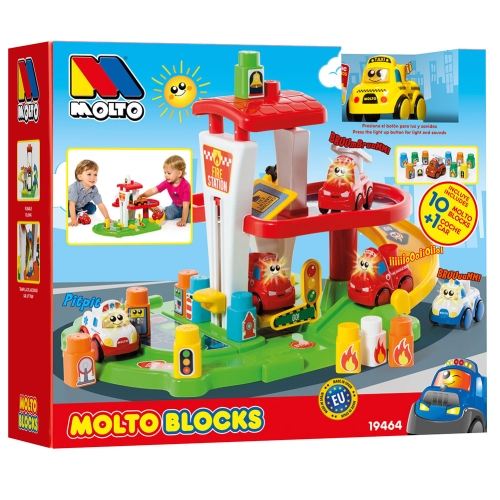 Іграшковий набір Пожежна станція з блоками, 10шт і 1 машинка Molto (94647) / Ігрові набори № 9 Kids Republic Іграшковий набір Пожежна станція з блоками, 10шт і 1 машинка Molto (94647) / Ігрові набори № 9