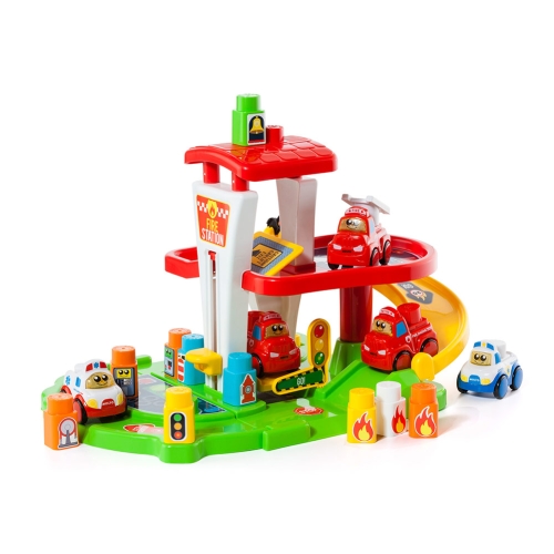 Іграшковий набір Пожежна станція з блоками, 10шт і 1 машинка Molto (94647) / Ігрові набори Kids Republic Іграшковий набір Пожежна станція з блоками, 10шт і 1 машинка Molto (94647) / Ігрові набори