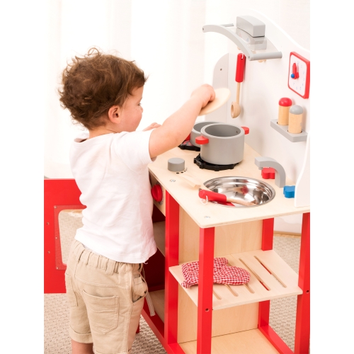 Іграшкова кухня Bon Appetit, колір червоний, New Classic Toys (1055) / Ігрові набори № 5 Kids Republic Іграшкова кухня Bon Appetit, колір червоний, New Classic Toys (1055) / Ігрові набори № 5