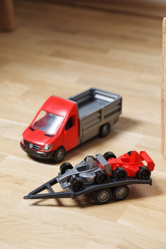 Toy Car Mercedes-Benz Sprinter tow truck with carriage (red), Tigres (97402) / Toy Transport № 4 Kids Republic Toy Car Mercedes-Benz Sprinter tow truck with carriage (red), Tigres (97402) / Toy Transport № 4