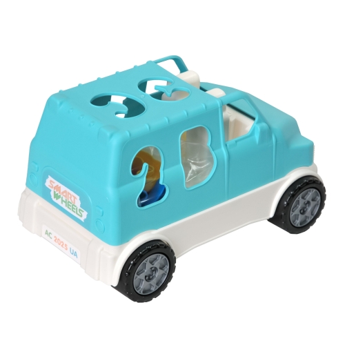 Іграшка Авто Smart Wheels  сортер 6 ел. (бірюзовий), Tigres (02737) / Іграшковий транспорт № 3 Kids Republic Іграшка Авто Smart Wheels  сортер 6 ел. (бірюзовий), Tigres (02737) / Іграшковий транспорт № 3