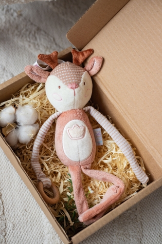 Toy - Roe Rattle Ruby, ELFIKI (05491) / Rattles № 3 Kids Republic Toy - Roe Rattle Ruby, ELFIKI (05491) / Rattles № 3