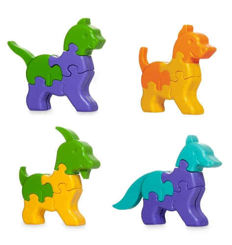 Educational toy: 3D puzzles - Animals (4 pcs.) - 32 el. (93558) / Puzzle Kids Republic Educational toy: 3D puzzles - Animals (4 pcs.) - 32 el. (93558) / Puzzle