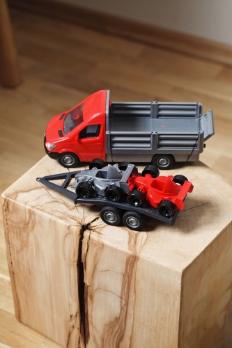 Toy Car Mercedes-Benz Sprinter tow truck with carriage (red), Tigres (97402) / Toy Transport № 5 Kids Republic Toy Car Mercedes-Benz Sprinter tow truck with carriage (red), Tigres (97402) / Toy Transport № 5