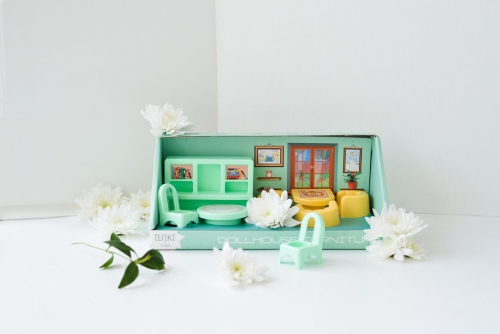 A set of furniture for dolls (living room) 8 el., ELFIKI (97891) / Doll House Furniture № 3 Kids Republic A set of furniture for dolls (living room) 8 el., ELFIKI (97891) / Doll House Furniture № 3