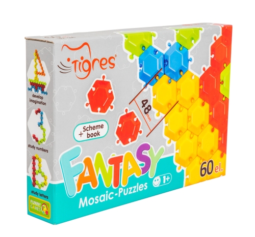 Мозаика-пазлы Фантазия 60 эл. (91240) / Пазл Kids Republic Мозаика-пазлы Фантазия 60 эл. (91240) / Пазл