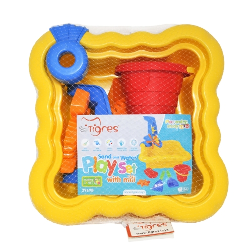 Set for sand and water with a grinder 7 el. (yellow) (96986) / Sandbox Toys № 2