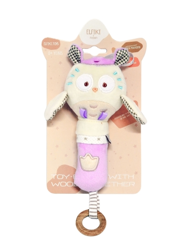 Toy - owl rattle Mia, ELFIKI (05507) / Rattles Kids Republic Toy - owl rattle Mia, ELFIKI (05507) / Rattles