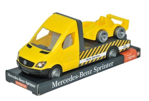 Автомобиль Mercedes-Benz Sprinter эвакуатор (желтый) на планшетке, Tigres желтый (97112) / Игрушечный транспорт Kids Republic Автомобиль Mercedes-Benz Sprinter эвакуатор (желтый) на планшетке, Tigres желтый (97112) / Игрушечный транспорт