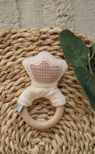 Toy - rattle with a wooden rodent crown, ELFIKI (05521) / Rattles № 4 Kids Republic Toy - rattle with a wooden rodent crown, ELFIKI (05521) / Rattles № 4