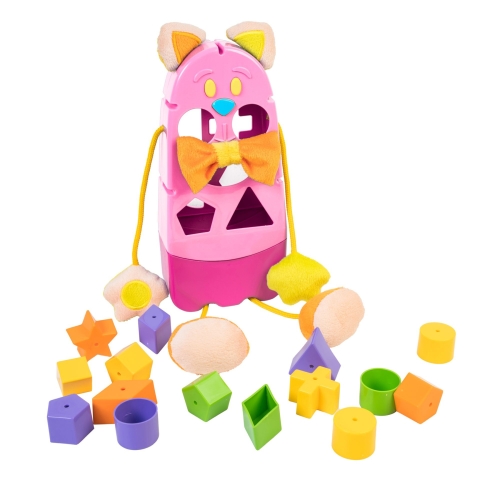 Развивающая игрушка-сортер Котик розовый (92902) / Сортеры и пирамидки № 10 Kids Republic Развивающая игрушка-сортер Котик розовый (92902) / Сортеры и пирамидки № 10