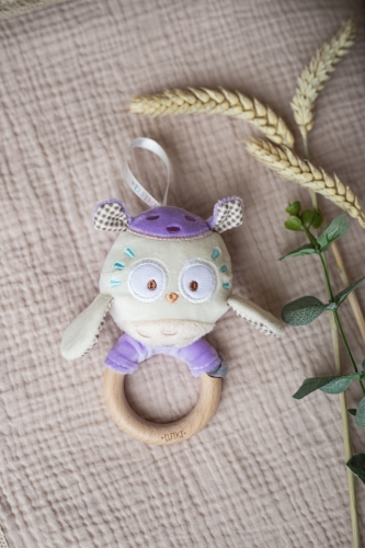 Toy - a rattle with a wooden rodent owl Mia, ELFIKI (04876) / Rattles № 2 Kids Republic Toy - a rattle with a wooden rodent owl Mia, ELFIKI (04876) / Rattles № 2