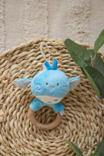 Toy - a rattle with a wooden rodent Pipo bird, ELFIKI (05514) / Rattles № 3 Kids Republic Toy - a rattle with a wooden rodent Pipo bird, ELFIKI (05514) / Rattles № 3