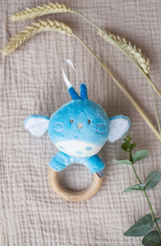 Toy - a rattle with a wooden rodent Pipo bird, ELFIKI (05514) / Rattles № 2 Kids Republic Toy - a rattle with a wooden rodent Pipo bird, ELFIKI (05514) / Rattles № 2