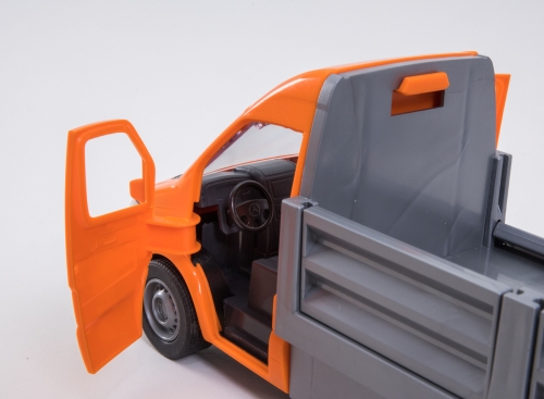 Car Mercedes-Benz Sprinter flatbed with trailer (orange), Tigres (96672) / Toy Transport № 7 Kids Republic Car Mercedes-Benz Sprinter flatbed with trailer (orange), Tigres (96672) / Toy Transport № 7