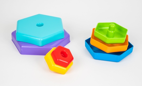 Educational toy Rainbow pyramid in a box (93633) / Sorters and Pyramids № 3 Kids Republic Educational toy Rainbow pyramid in a box (93633) / Sorters and Pyramids № 3