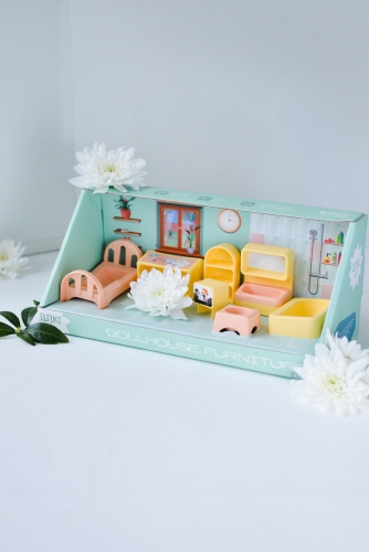 A set of furniture for dolls (bedroom) 7 el., ELFIKI (97907) / Doll House Furniture № 4 Kids Republic A set of furniture for dolls (bedroom) 7 el., ELFIKI (97907) / Doll House Furniture № 4