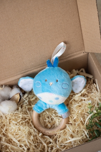 Toy - a rattle with a wooden rodent Pipo bird, ELFIKI (05514) / Rattles № 4 Kids Republic Toy - a rattle with a wooden rodent Pipo bird, ELFIKI (05514) / Rattles № 4