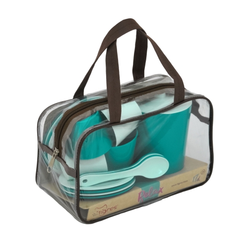 Toy Set of coffee dishes Relax 17 el. in bag (cyan), Tigres (98942) / Play Sets № 2 Kids Republic Toy Set of coffee dishes Relax 17 el. in bag (cyan), Tigres (98942) / Play Sets № 2