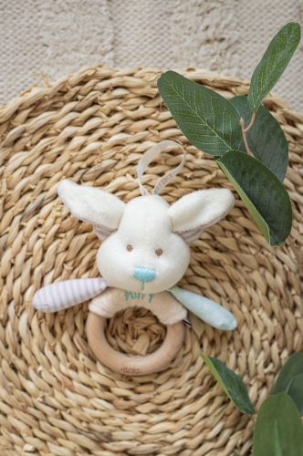 Toy - a rattle with a wooden rodent Elfik Puffy, ELFIKI (04845) / Rattles № 2 Kids Republic Toy - a rattle with a wooden rodent Elfik Puffy, ELFIKI (04845) / Rattles № 2