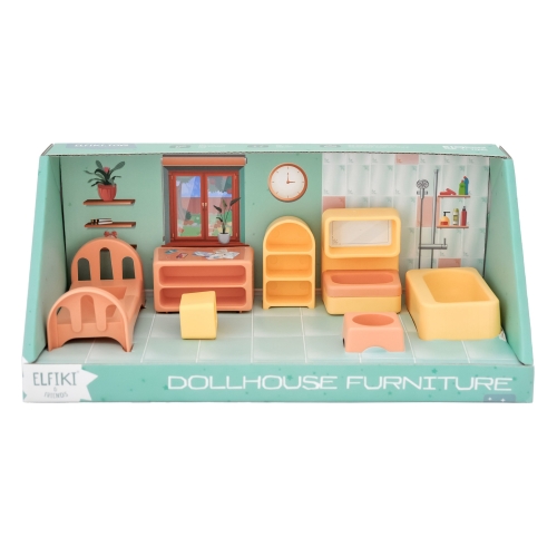 A set of furniture for dolls (bedroom) 7 el., ELFIKI (97907) / Doll House Furniture № 2 Kids Republic A set of furniture for dolls (bedroom) 7 el., ELFIKI (97907) / Doll House Furniture № 2