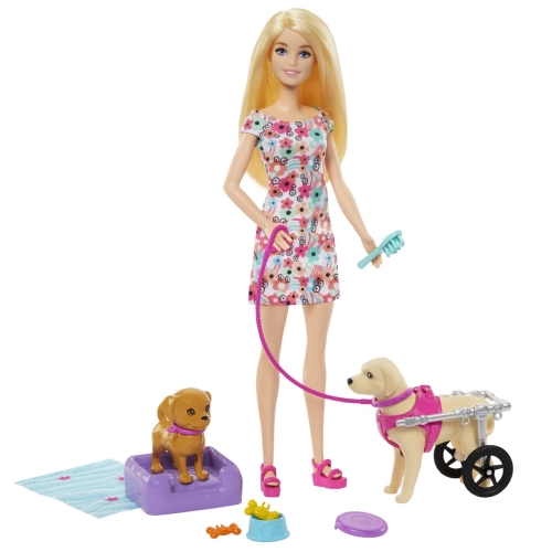 Doll with a dog in a stroller, Barbie (92243) / Dolls № 3 Kids Republic Doll with a dog in a stroller, Barbie (92243) / Dolls № 3