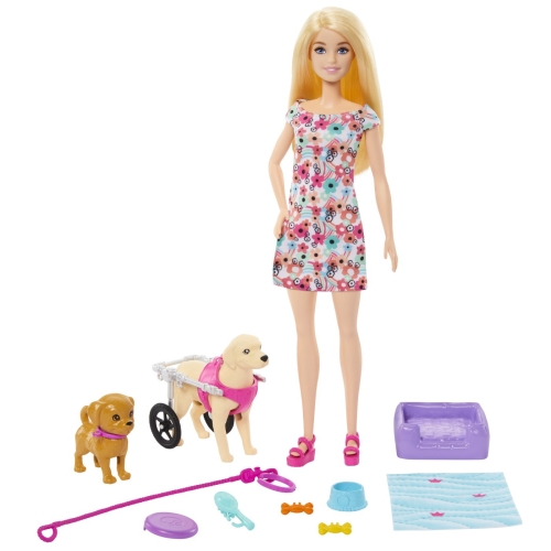 Doll with a dog in a stroller, Barbie (92243) / Dolls Kids Republic Doll with a dog in a stroller, Barbie (92243) / Dolls