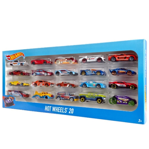 Подарочный набор машинок 20 шт, масштаб 1:64, Hot Wheels (57373) / Игрушечный транспорт Kids Republic Подарочный набор машинок 20 шт, масштаб 1:64, Hot Wheels (57373) / Игрушечный транспорт
