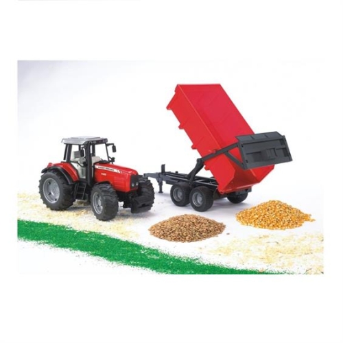 Спецтехніка Трактор Massey Ferguson з причепом, масштаб 1:16, Bruder (20453) / Іграшковий транспорт № 2 Kids Republic Спецтехніка Трактор Massey Ferguson з причепом, масштаб 1:16, Bruder (20453) / Іграшковий транспорт № 2