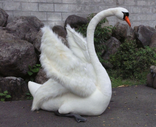 Plush Toy White Swan, length 125 cm, Hansa (46107) / Plush Toys № 2